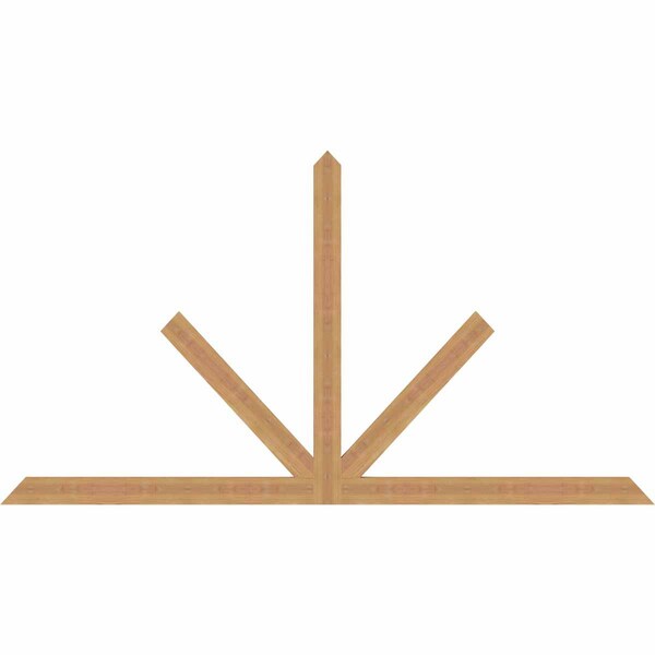 Ekena Millwork Saratoga Timber Gable Bracket, Western Red Cedar, 84"W x 45"H x 1 1/2"D x 3 1/2"F, 13/12 Pitch GBW084X45X0204SAR00SWR - main